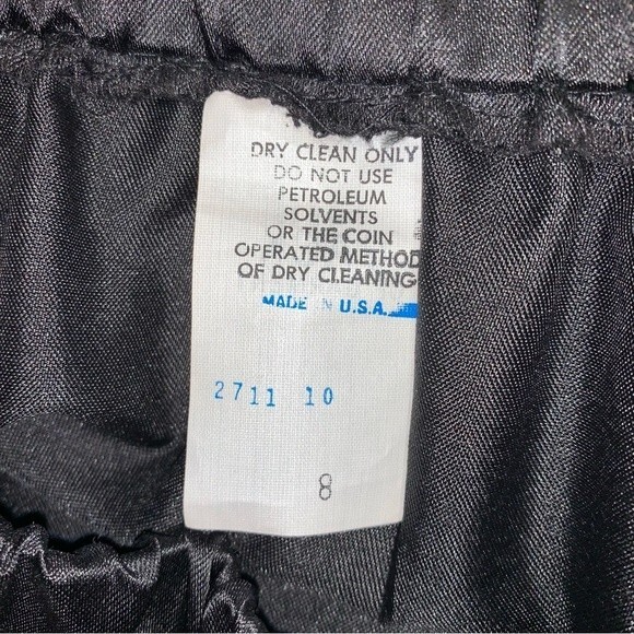 Vintage Christmas Holiday Black Velvet Satin Suit Set Women’s 8 Donna Morgan - Picture 10 of 11